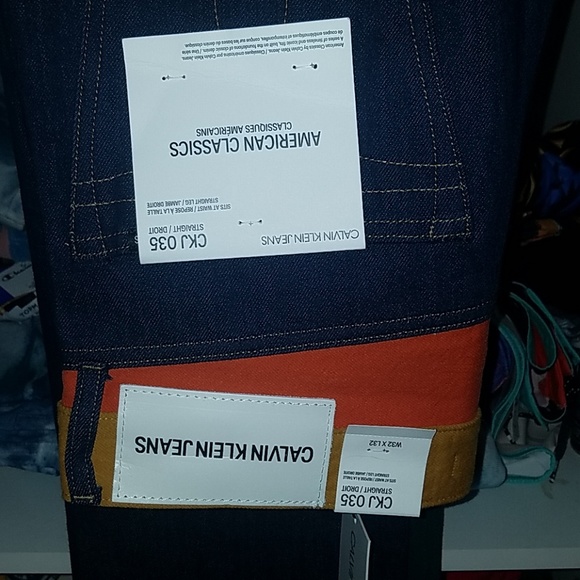 NWT CALVIN KLEIN STRAIGHT FIT JEANS SIZE 32×32 - Picture 6 of 8